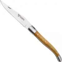 Laguiole En Aubrac Cheesewood Natural Colour, Matt Bolsters, Taschenmesser, 12 cm