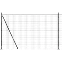 vidaXL Euro-Zaun mit Betonsockel 10 x 1,6 m PVC-beschichteter Stahl