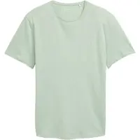 Tom Tailor T-Shirt DENIM, Herren, Gr. S, grün (fresh mint grün), Jersey, Obermaterial: 50% Baumwolle, 50% Polyester, regular fit taillenbedeckt, Rundhals, Shirts T-Shirt, in Melange-Optik
