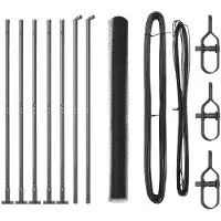 vidaXL Sechseckzaun mit Betonsockel 10 x 1,5 m PVC-beschichteter Stahl