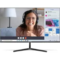 Medion P52726 (MD 20154) 68,6 cm (27 Zoll) Full HD Widescreen Monitor (FHD, HDR10, 16:9, HDMI, Displayport, VGA, Anti Flicker, Anti Glare, Anti Blue-Light, mehrsprachiges Menü) schwarz
