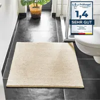 Andiamo Badematte "Arezzo, Badvorleger, Badezimmer Teppich, Duschvorleger", beige (creme), H:16mm, Polyester, Badematten, Badematte, unifarben, auch in rund & als 2er Set erhältlich