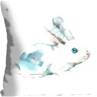Queence Dekokissen "Ezzo", mit einem blauen Hasen