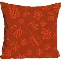 Queence Dekokissen "Presents", mit roten Weihnachtsgeschenken