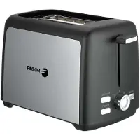 Fagor ToastPro, 2 Scheibe(n), Schwarz, Edelstahl, Tasten, Drehregler, 800 W, 220-240 V, 50-60 Hz