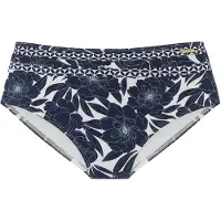 Sunseeker Badehose "Blossom", Damen, Gr. 46, N-Gr, blau (marine bedruckt), Recycling-Polyamid, bedruckt, Badehosen Badehose, im Muster-Mix, Topseller