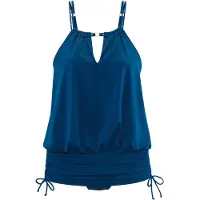 LASCANA Badekleid , Damen, Gr. 36, Cup C/D, blau (marine), Obermaterial: 85% Polyamid, 15% Elasthan. Futter: 92% Polyester, 8% Elasthan, unifarben, Badeanzüge Badekleid, Mit verstellbarer Länge