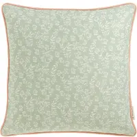 Tom Tailor Dekokissen HOME "Bloom", grün (grün, geblümt), B:45cm L:45cm, Mischgewebe, Dekokissen_Sitzkissen_Kissenhüllen, Dekokissen, mit Naturfaseranteilt