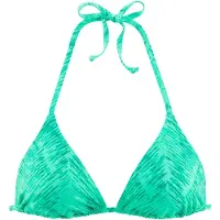 Jette Triangel-Bikini-Top "Floretta", Damen, Gr. 42, Cup C/D, grün (grün bedruckt), Recycling-Polyamid, bedruckt, Bikini-Oberteile Triangel-Bikini-Top, in Ton in Ton-Harmonie