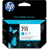 HP 711 (CZ134A) Druckerpatrone 3x Cyan - Multipack