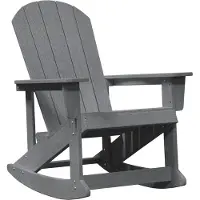 vidaXL Adirondack-Schaukelstuhl Hellgrau HDPE