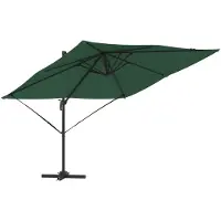 vidaXL Roma Parasol Grün 286 x 284 x 265 cm Aluminium und Polyester