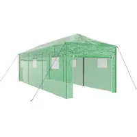 vidaXL Gewächshaus mit Pop-up-Rahmen Grün 290 x 870 x 315 cm Eisen
