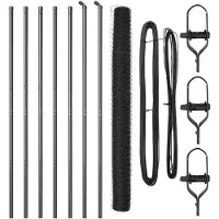 vidaXL Bodenmontierter Sechseckzaun 10 x 1,5 m PVC-beschichteter Stahl