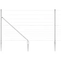 vidaXL Schweißdrahtzaun mit Spikes 50 x 1,4 m Verzinkter Stahl Silber