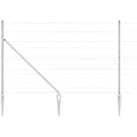 vidaXL Schweißdrahtzaun mit Spikes 25 x 1,5 m Verzinkter Stahl Silber