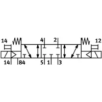 FESTO 5/3 NC Luft Magnetventil Flanschmontage 470L/Min - 573485