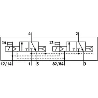 FESTO 2x3/2 NC Monostabiles Magnetventil Anschlussplattenmontage 300l/min 3 - 10bar/44 - 145psi - 196661