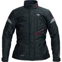 Difi Nexia Aerotex wasserdichte Damen Motorrad Textiljacke, schwarz/rot, 52