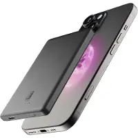 Cellularline Mag Lite 5000, 5000 mAh, Kabelloses Aufladen, Grau