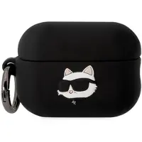 Karl Lagerfeld Schutzhülle für AirPods Pro 2, Choupette Head Silicone, Schwarz