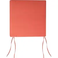 Beliani Sitzkissen für Gartenstuhl Rot Stoffbezug mit Bindebändern 46 x 46 cm UV-beständig Modern Outdoor Stuhlkissen Stuhlpolster