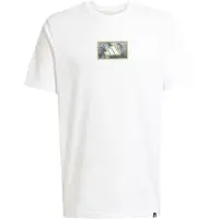 Adidas T-Shirt SPORTSWEAR "CAMO SHAPE GRAPHIC", Herren, Gr. S, weiß, Obermaterial: 100% Baumwolle, Shirts T-Shirt, sportlicher Schnitt, kurze Ärmel, aus Baumwolle, atmungsaktiv