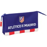 Safta ATLÉTICO DE Madrid Federmäppchen für Kinder, ideal für Kinder im Schulalter, bequem und vielseitig, Qualität und Widerstandsfähigkeit, 22 x 3 x
