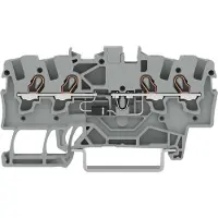 Wago 2001-1411/1000-410 Bauelementklemme,4 Leiter,mit Diode 1N4007,grau 200114111000410 - 100 Stück