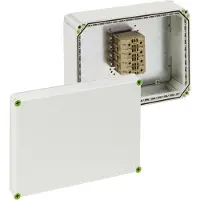 Spelsberg 49058501 Abzweigkasten, Schutzart IP65, max. Leiterquerschnitt 1502, Schlagfestigkeit IK08, Schutzklasse II, Bemessungsisolationsspannung