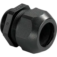 Kaiser 1545.16.11 Kabelverschraubung Syntec Kst. Pg16, Schwarz Ø 5.0-11.0 mm (UL 6.5-11.0 mm), schwarz RAL 9005 15451611 - 50 Stück