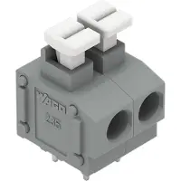 Wago 235-406/331-000 Leiterplattenklemme,Drücker,1,5 mm2,grau 235406331000 - 35 Stück