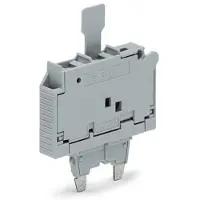 Wago 2006-911/1000-542 Sicherungsstecker,mit Lasche,für G-Sicherungseinsatz 5 x 20 mm,grau 20069111000542 - 25 Stück
