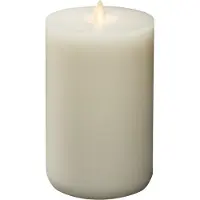 Konstsmide LED-Kerze , beige (cremeweiß), B:9,6cm H:18,2cm T:9,6cm Ø:9,6cm, Kerzen, LED-Kerze, LED Echtwachskerze, mit 3D Flamme, Ausblasfunktion mit Touch