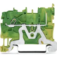 Wago 2020-1207 1-Leiter/1-Pin-PE-Basisklemme,für Tragschiene 35 x 15 und 35 x 7,5,Push-in CAGE CLAMP,grün-gelb 20201207 - 50 Stück