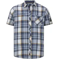 Jan Vanderstorm Kurzarmhemd "Kurzarmhemd INGOLOF", Herren, Gr. 6XL, weit, blau (blau kariert), Obermaterial: 100% Baumwolle CO., Hemden Kurzarmhemd