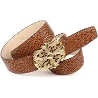 Anthoni Crown Ledergürtel , Damen, Gr. 105, braun, Rindsleder, Gürtel Ledergürtel