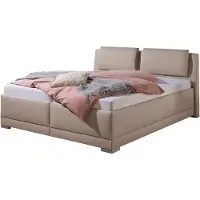 Maintal Polsterbett "Oderzo", grau (taupe), B:212cm L:230cm, Struktur (100% Polyester), Betten, Polsterbett, inkl. Bettkasten, Kopfteilverstellung, Matratzen in H2 oder H3 wählbar