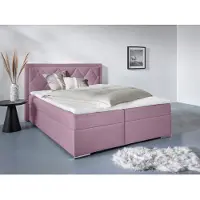Home affaire "ALFIE, Polsterbett wahlweise mit Bettkasten, Samtvelours-Bezug" mit Bonnell-oder Taschenfederkernmatratze H2,H3, H4, 120/140/180x200cm