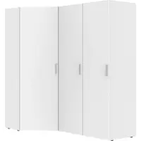 Wimex Schranksystem "Münster", weiß, H:185cm T:54cm, Holzwerkstoff, Schränke, Schranksystem, Mehrzweckschrank