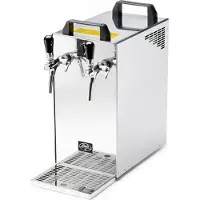Ich-zapfe Kontakt 40/K Zapfanlage, Bierzapfanlage 2-leitig Trockenkühlgerät aus Edelstahl, 50 Liter/h, mit Membranpumpe, Green Line