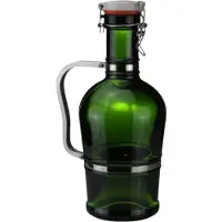 Ich-zapfe Klassischer Biersiphon 2L aus grünem UV-Schutzglas für selbstgebrautes Bier