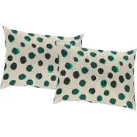 Adam Audio Dekokissen ADAM "Kissenhülle Dots", grün (grün, bedruckt), B:50cm L:50cm, Baumwolle, Leinen, Dekokissen_Sitzkissen_Kissenhüllen, Dekokissen, aus Bio-Baumwolle, Kissenhülle ohne Füllung, 1 Stück