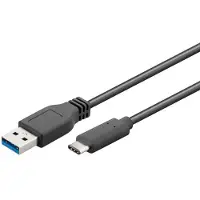 EDM USB A zu USB-C-Kabel 51247 Schwarz 1 m
