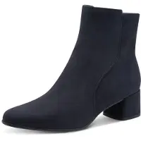 Marco Tozzi Damen Stiefelette samtig weich Blockabsatz 2-25364-43, Größe:39 EU, Farbe:Blau