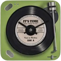 Ootb Wanduhr Plattenspieler Glas ø20cm