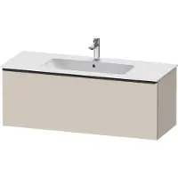 Duravit D-Neo Waschtischunterbau wandhängend, 1210x440x462mm, 1 Auszug, mit Griff Diamantschwarz, DE42640BD910000, Farbe: Taupe Matt Dekor
