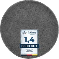 Andiamo Badematte "Arezzo, Badvorleger, Badezimmer Teppich, Duschvorleger", grau (anthrazit), H:16mm, Polyester, Badematten, Badematte, unifarben, auch in rund & als 2er Set erhältlich, Topseller