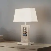 ONLI Tischlampe Miriel , Holz hell, für Wohn- / Esszimmer, Holz, Skandinavisch, Tischlampe