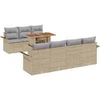 vidaXL Garten-Sofa-Set 8 stk. Beige und Hellgrau